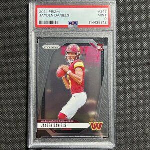 2024  Prizm - ROTY Commanders Jayden Daniels #347 RC ROOKIE MINT PSA 9